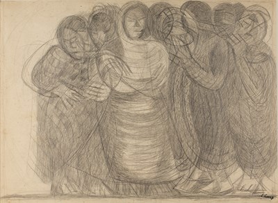 Lot 487 - Esther Carp (1897-1970) A group of figures,...