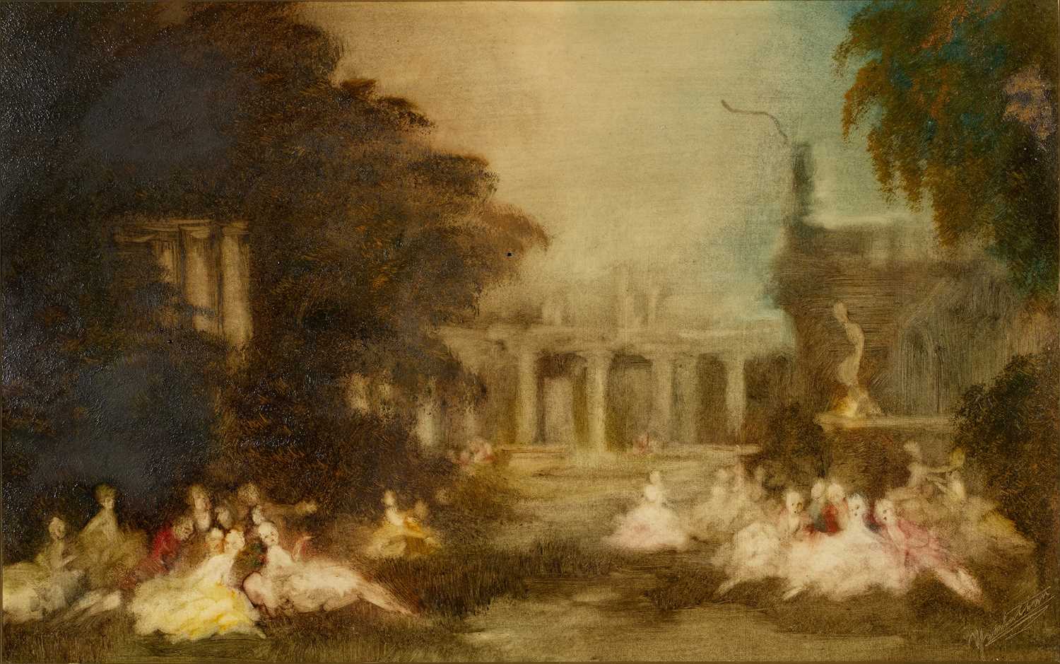 Lot 416 - Antoine Watteau (1684-1721) A fete galante,...