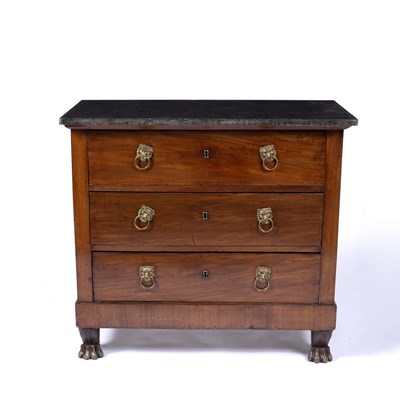 Lot 165 - A 19th Century French mahogany and marble...