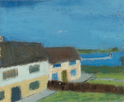 Lot 2 - Bob Bourne (1931-2021) Houses by the Estuary...