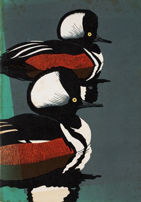 Lot 140 - Robert Gillmor (b.1936) 'Lapwings' linocut,...