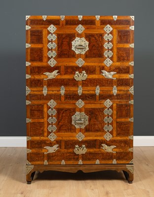 Lot 126 - A 19th century Korean pear and kiri buri chest...