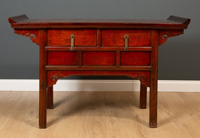 Lot 515 - A Chinese elm altar table