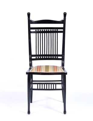 Lot 4 - Aesthetic movement chair with striped...