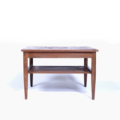 Lot 42 - 1970's low table teak, with square top,...
