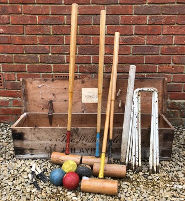 Lot 770 - An old croquet set by FH Ayres Limited 'The...