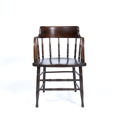 Lot 8 - Aesthetic movement armchair with spindle...