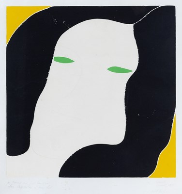 Lot 134 - Philip Sutton (b.1928) Woman with Black Hair,...