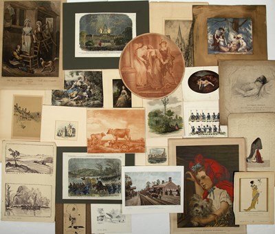 Lot 115 - A mixed selection of forty four prints dating...