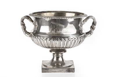 Lot 356 - An Edwardian silver twin handled cup, with...