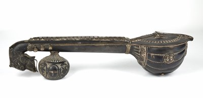 Lot 188 - An Eastern white metal novelty desk stand in...