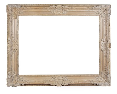 Lot 616 - An antique pine picture frame, the centres and...