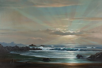 Lot 458 - Peter Cosslett (1927-2012) Waves breaking at...