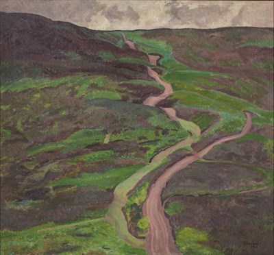 Lot 455 - Marjorie Sherlock (1897-1973) Devon landscape,...