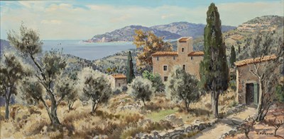 Lot 453 - Lucien Potronat (1889-1974) The Olive Garden,...