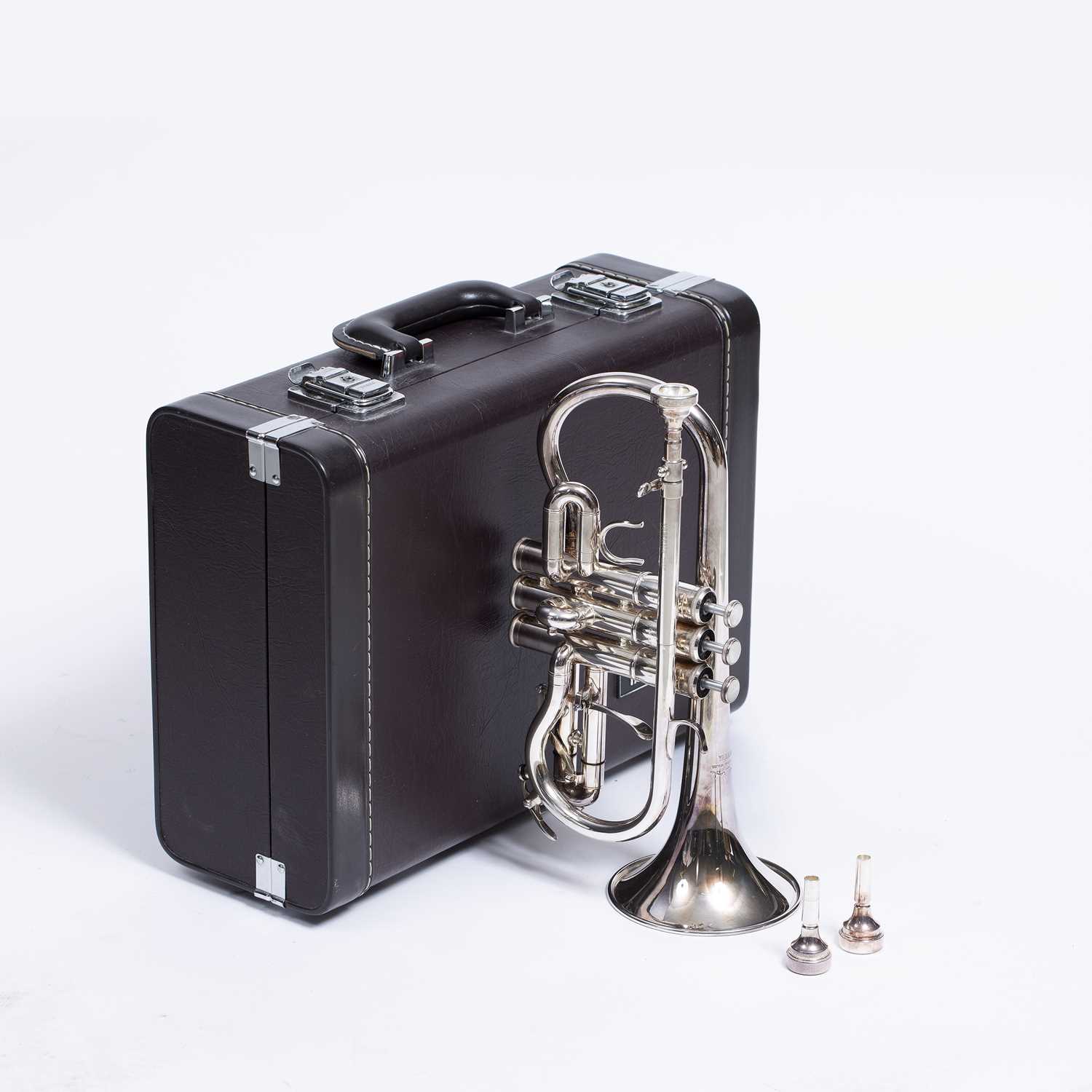 Lot 243 - A Yahama silver plated piccolo trumpet...