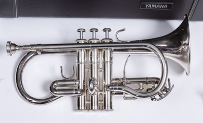 Lot 243 - A Yahama silver plated piccolo trumpet...