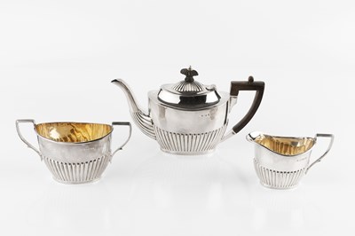 Lot 604 - A late Victorian silver bachelor's three piece...