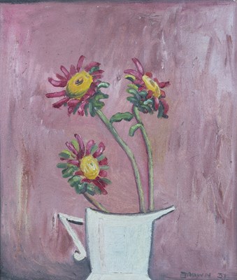 Lot 171 - Anthony Brown (1906-1987) Jug of Red Flowers,...