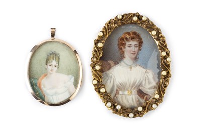 Lot 586 - English school (mid 19th century) A miniature...