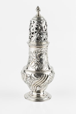 Lot 607 - A George III silver sugar castor, of baluster...