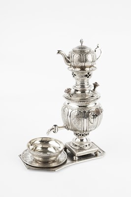 Lot 614 - A late 19th/early 20th century Persian silver...