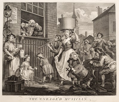 Lot 204 - William Hogarth The Enraged Musician, Taste in...