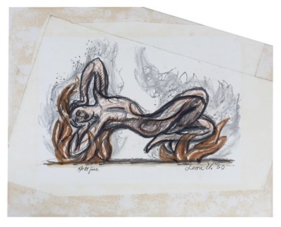 Lot 419 - Leon Underwood (1890-1975) Nude coupe mixed...