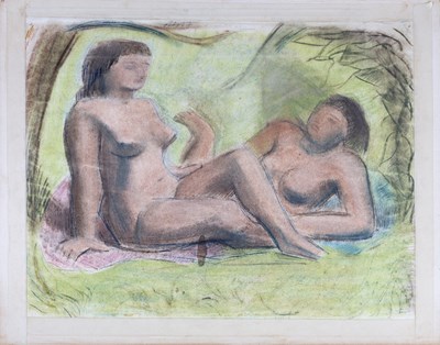 Lot 419 - Leon Underwood (1890-1975) Nude coupe mixed...