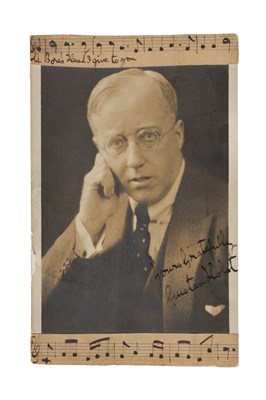 Lot 164 - Holst, Gustav - a postcard printed with...