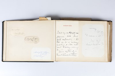 Lot 180 - An autograph album containing approximately 55...