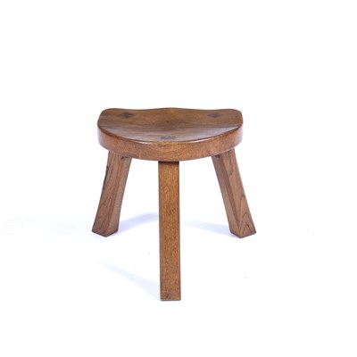 Lot 799 - Chris Checksfield of Whitby Catman stool Oak...