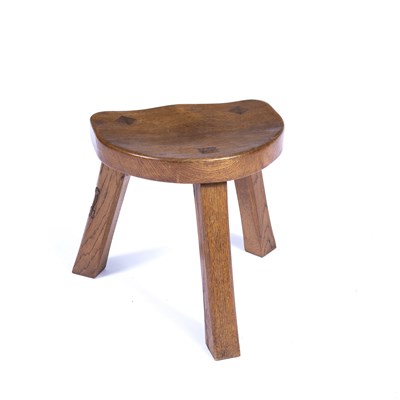 Lot 799 - Chris Checksfield of Whitby Catman stool Oak...