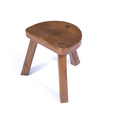 Lot 799 - Chris Checksfield of Whitby Catman stool Oak...