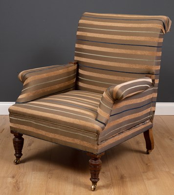 Lot 497 - A Victorian campaign armchair folding out into...