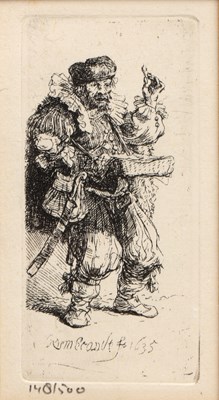 Lot 144 - After Rembrandt 'The Quacksalver', etching,...