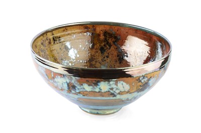 Lot 650 - Sutton Taylor (b.1943) Bowl in yellow, green,...