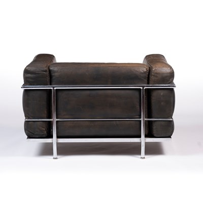 Lot 801 - Le Corbusier (1887-1965) LC3 armchair dark...