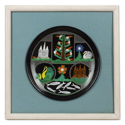 Lot 826 - Scottie Wilson (1888-1972) Happy Village, 1963...