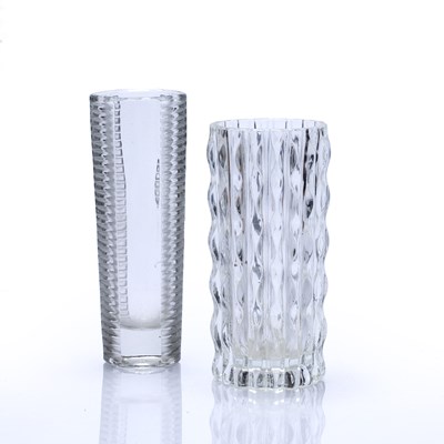 Lot 412 - Milos Filip for Nemsova clear glass vase,...