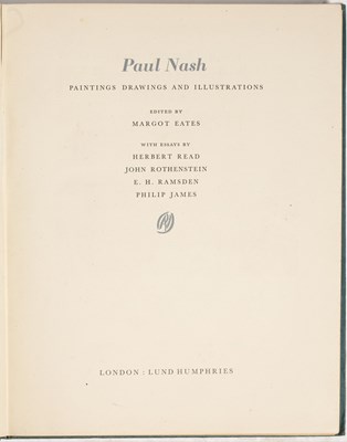 Lot 51 - Lund Humphries (pubs): Paul Nash, Paintings,...