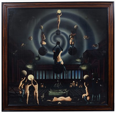 Lot 331 - Raymond Douillet Chevoleau (b.1947-), 'La Lune et le culte occulte'
