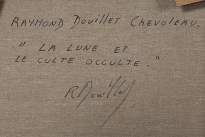 Lot 331 - Raymond Douillet Chevoleau (b.1947-), 'La Lune et le culte occulte'