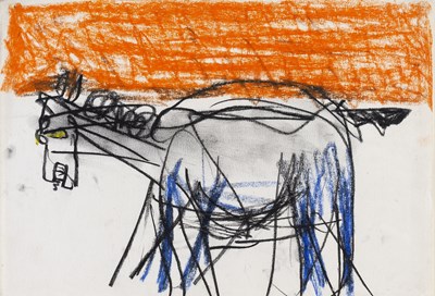 Lot 287 - Roger Hilton (1911-1975) Donkey, 1974 studio...