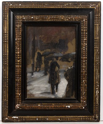 Lot 216 - Walter Sickert (1860-1942) Figures in the Rain...