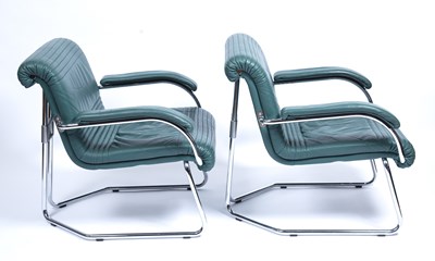 Lot 819 - Girsberger Pair of armchairs, circa 1970 the...