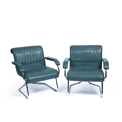 Lot 819 - Girsberger Pair of armchairs, circa 1970 the...