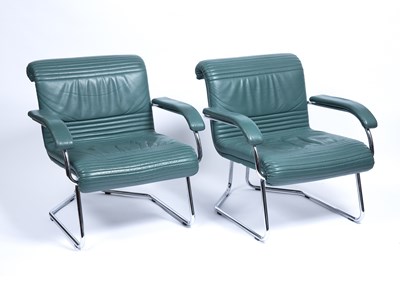 Lot 819 - Girsberger Pair of armchairs, circa 1970 the...