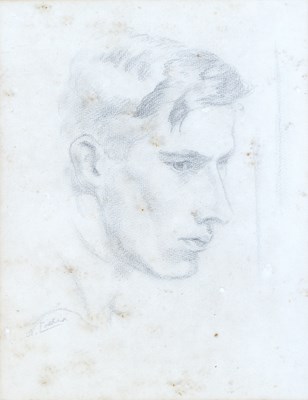 Lot 174 - Modern British School Portrait of a young man...