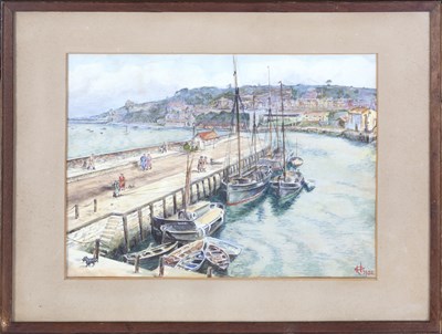 Lot 360 - 1930s School Pair of harbour scenes, 1932...